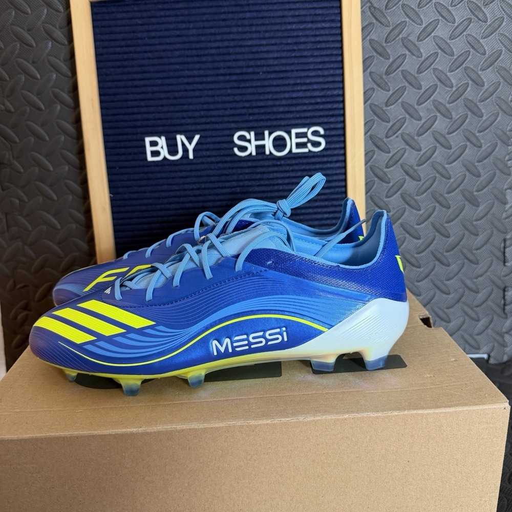 Adidas F50 Elite "Messi" FG Soccer Cleats Men Size 9 / Women Size 10 Blue JP7435
